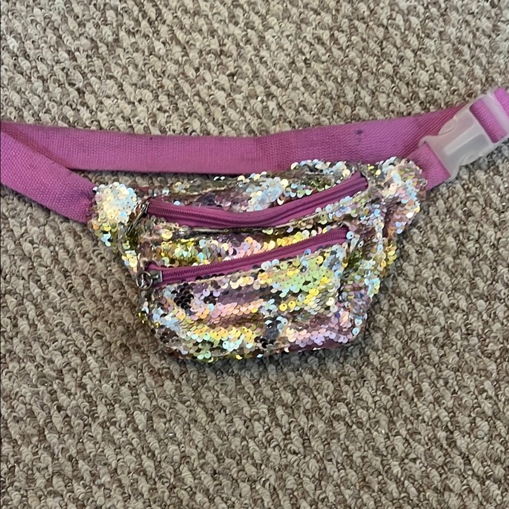 Target Pink and Gold Sequin Kids Fanny Pack